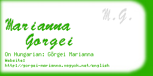 marianna gorgei business card